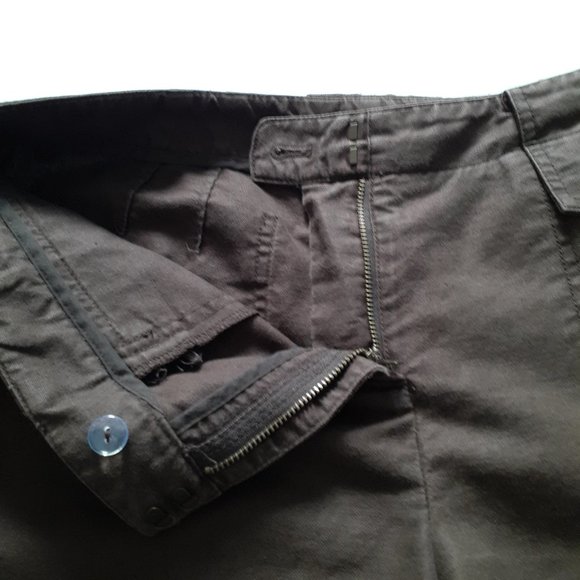 Ann Taylor Linen/Cotton Blend Cuff Shorts with Flap Pockets Brown Size 10 - Picture 8 of 11